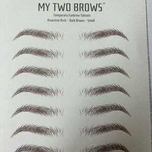 Temporary Eyebrow Tattoos - Dark Brown